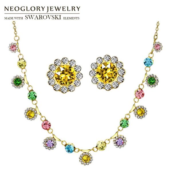 neoglory rhinestone jewelry set geometric flower colorful romantic necklace & earrings embellished with crystals from, Silver
neoglory rhinestone jewelry set geometric flower colorful romantic necklace & earrings embellished with crystals from, Silver