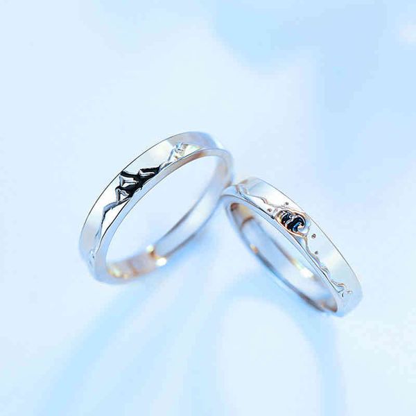 mountain sea couple rings adjustable each other lover wedding jewelry friends gift fit for most women men, Silver
mountain sea couple rings adjustable each other lover wedding jewelry friends gift fit for most women men, Silver