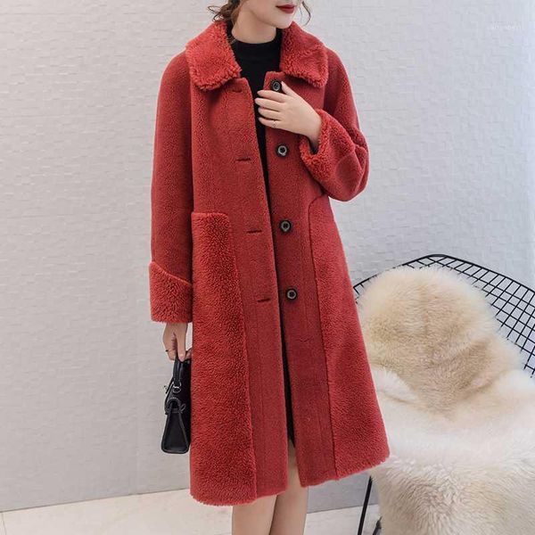 women's fur & faux grain cashmere sheep shearing coat women 2021 winter boutique fashion lamb coats plus size warm long real coat1, Black
women's fur & faux grain cashmere sheep shearing coat women 2021 winter boutique fashion lamb coats plus size warm long real coat1, Black