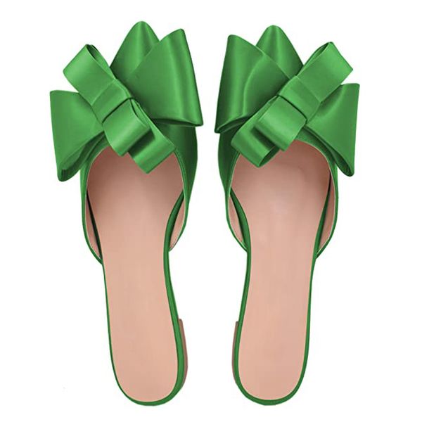 2021 the new crutches for beautiful woman bow-knot sliding apartments with no slippers to satin-mule toe slides size 5-15 f2ir, Black
2021 the new crutches for beautiful woman bow-knot sliding apartments with no slippers to satin-mule toe slides size 5-15 f2ir, Black