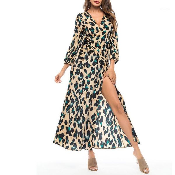 women's swimwear style american women's v-neck open fork leopard print chiffon long-sleeve dress1, White;black
women's swimwear style american women's v-neck open fork leopard print chiffon long-sleeve dress1, White;black