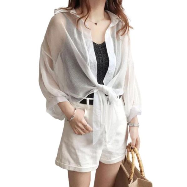 missky women's blouse summer perspective long-sleeved sunscreen clothing ultra-thin breathable batwing sleeve chiffon cardigan, White
missky women's blouse summer perspective long-sleeved sunscreen clothing ultra-thin breathable batwing sleeve chiffon cardigan, White
