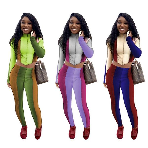 women's tracksuits 2021 latest women contrast colors spring long sleeves jacket + sweatpants two pieces party sets comfortable sports, Gray
women's tracksuits 2021 latest women contrast colors spring long sleeves jacket + sweatpants two pieces party sets comfortable sports, Gray