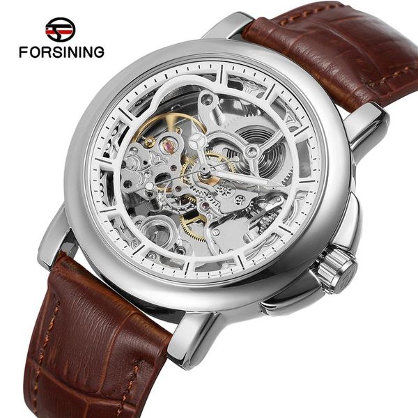 forsining automatic mechanical men wristwatch army sport leather male clock skeleton man watch 021, Slivery;brown
forsining automatic mechanical men wristwatch army sport leather male clock skeleton man watch 021, Slivery;brown