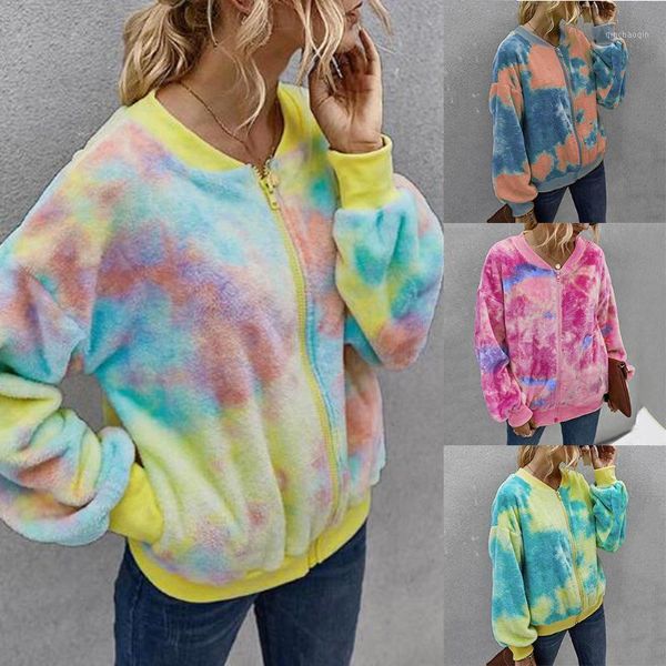 outdoor jackets&hoodies multicolor casual women blouse tie dyed ribbed collar plush coat fall winter keep warm fleece jacket1, Blue;black
outdoor jackets&hoodies multicolor casual women blouse tie dyed ribbed collar plush coat fall winter keep warm fleece jacket1, Blue;black