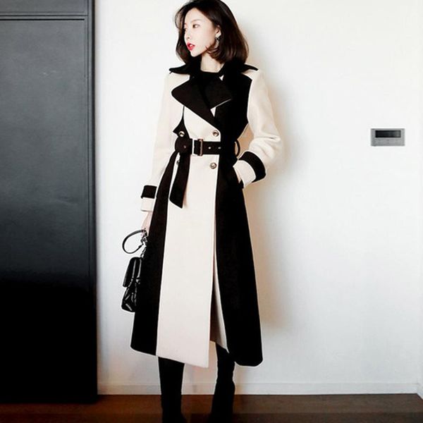 runway designer women windbreaker coat autumn winter turn down collar patchwork single breasted long belt trench coat, Tan;black
runway designer women windbreaker coat autumn winter turn down collar patchwork single breasted long belt trench coat, Tan;black