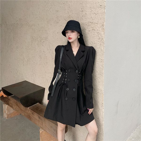 2021 new mini dress notched neck elegant office lady korean style clothing new solid fashion female work dresses autumn women 7324, Black;gray
2021 new mini dress notched neck elegant office lady korean style clothing new solid fashion female work dresses autumn women 7324, Black;gray