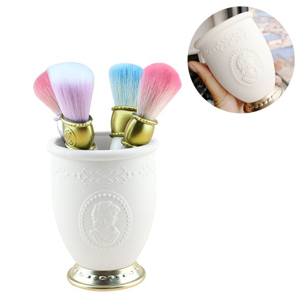 embossed tube lady tool storage bucket cosmetic organizer makeup brush holder q1218
embossed tube lady tool storage bucket cosmetic organizer makeup brush holder q1218
