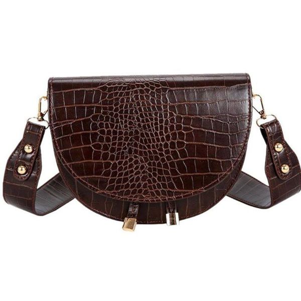 women ladies crocodile pattern crossbody pu leather shoulder bag tote purse handbag satchel