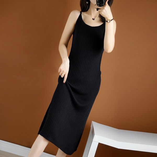 xiabo new tencel sling women's round neck sleeveless knitting super suspender vest skirtaline dress tank dress long knee a-line skirt i, Black;gray
xiabo new tencel sling women's round neck sleeveless knitting super suspender vest skirtaline dress tank dress long knee a-line skirt i, Black;gray
