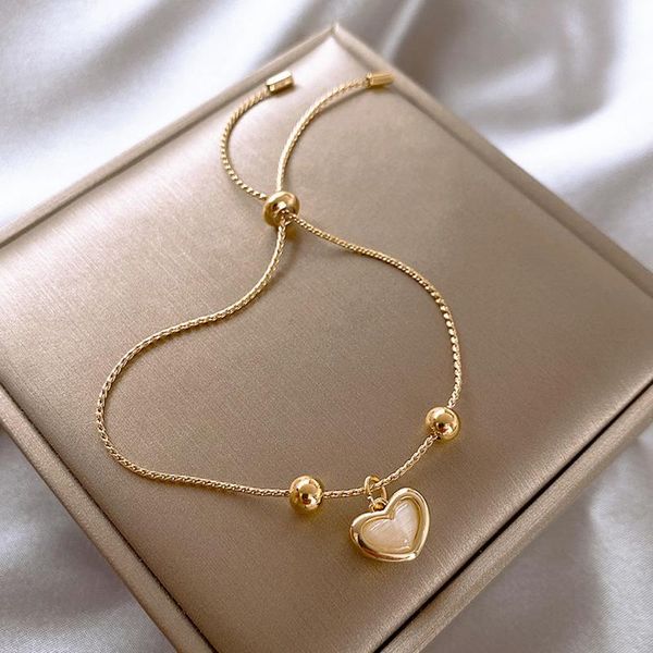charm bracelets bling opal love heart pendant for women girl gold color metal beads chain adjustable bracelet korean jewellery, Golden;silver
charm bracelets bling opal love heart pendant for women girl gold color metal beads chain adjustable bracelet korean jewellery, Golden;silver