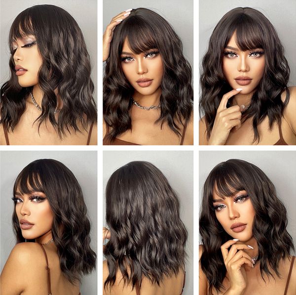costume accessories easihair dark brown bob wigs for women wavy synthetic wigs with bangs natural hair wig medium length cute wigs heat resi, Silver
costume accessories easihair dark brown bob wigs for women wavy synthetic wigs with bangs natural hair wig medium length cute wigs heat resi, Silver
