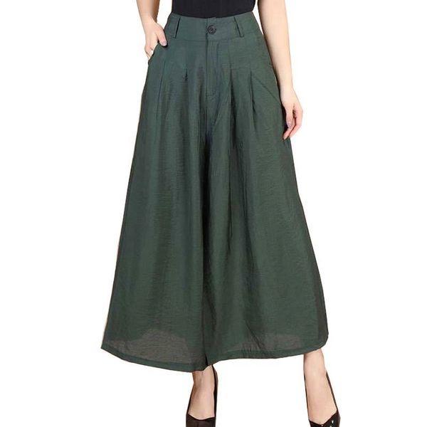 new plus size summer fashion women solid wide leg loose cotton dress pants female casual skirt trousers capris culottes bl1441 y200418, Black;white
new plus size summer fashion women solid wide leg loose cotton dress pants female casual skirt trousers capris culottes bl1441 y200418, Black;white