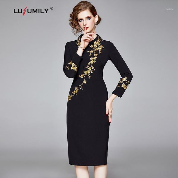 lusumily spring embroidery dress women elegant female office pencil robe lady retro vintage designer vestidos party dresses1, Black;gray
lusumily spring embroidery dress women elegant female office pencil robe lady retro vintage designer vestidos party dresses1, Black;gray