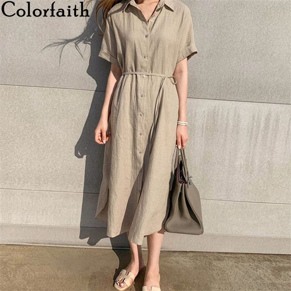 colorfaith new 2020 women summer shirt dress casual 3 colors loose fashionable split lace up cotton and linen long dress dr6700 t200603, White;black
colorfaith new 2020 women summer shirt dress casual 3 colors loose fashionable split lace up cotton and linen long dress dr6700 t200603, White;black