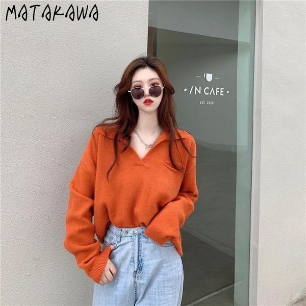 matakawa loose and thin retro short korean v-neck pullover knitted sweater plus winter clothes for women1, White;black
matakawa loose and thin retro short korean v-neck pullover knitted sweater plus winter clothes for women1, White;black