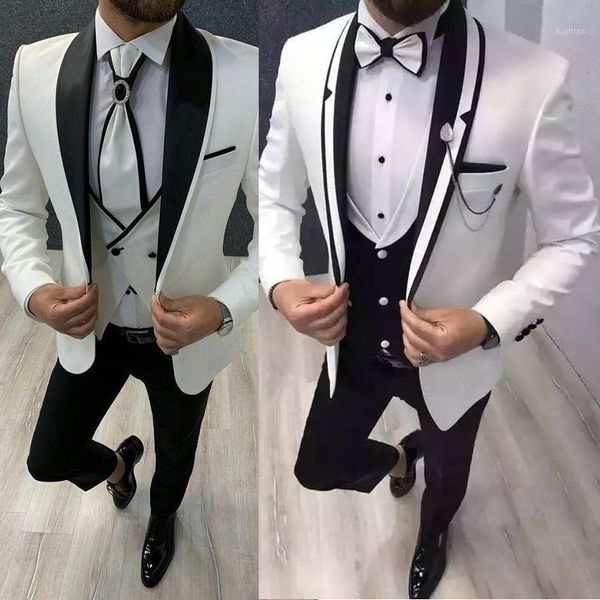 new style men suit wedding tuxedos double breasted man groom tailored wedding man blazer 3pcs trajes de hombre1, White;black
new style men suit wedding tuxedos double breasted man groom tailored wedding man blazer 3pcs trajes de hombre1, White;black