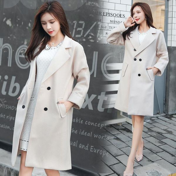 sweet loose long winter fashion wool coats double breasted wool blend coat and jacket turn-down collar coat femenino1, Black
sweet loose long winter fashion wool coats double breasted wool blend coat and jacket turn-down collar coat femenino1, Black