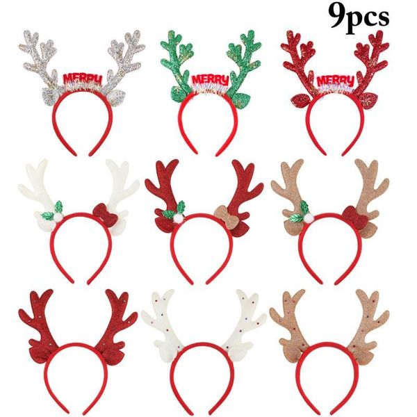 9pcs/set creative antlers headband glitter party headband hair hoop for christmas party dress up hair accessories supplies
9pcs/set creative antlers headband glitter party headband hair hoop for christmas party dress up hair accessories supplies