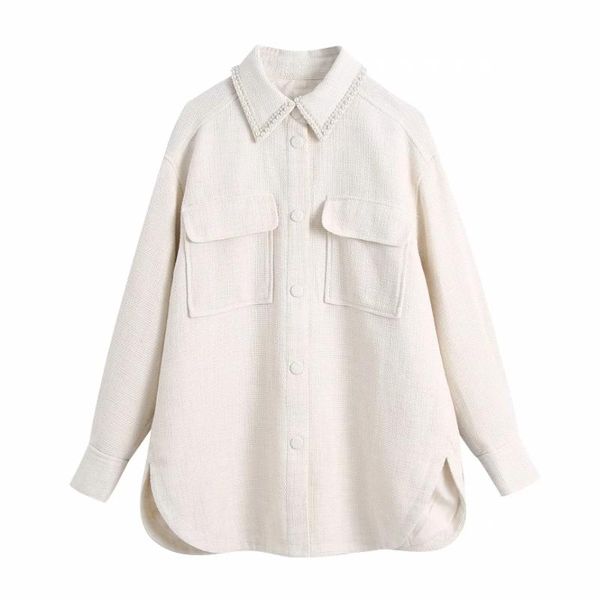 2021 new fashion women beading decoration turndown collar shirt coat female long sleeve outerwear casual lady loose c1088, Black;brown
2021 new fashion women beading decoration turndown collar shirt coat female long sleeve outerwear casual lady loose c1088, Black;brown