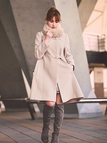 2020 winter new japanese sweet fox fur collar double button woolen coat jacket women lj201128, Black
2020 winter new japanese sweet fox fur collar double button woolen coat jacket women lj201128, Black