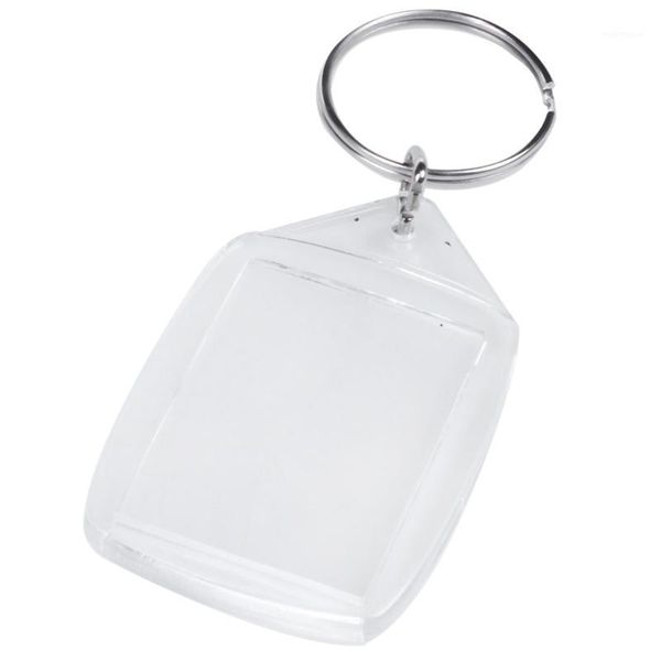 keychains 50x clear acrylic plastic blank keyrings insert passport po keychain keyfob1, Silver 
keychains 50x clear acrylic plastic blank keyrings insert passport po keychain keyfob1, Silver