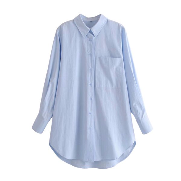2021 new streetwear women solid sky blue shirts fashion ladies down collar female pocket blouses 6jaw, White
2021 new streetwear women solid sky blue shirts fashion ladies down collar female pocket blouses 6jaw, White