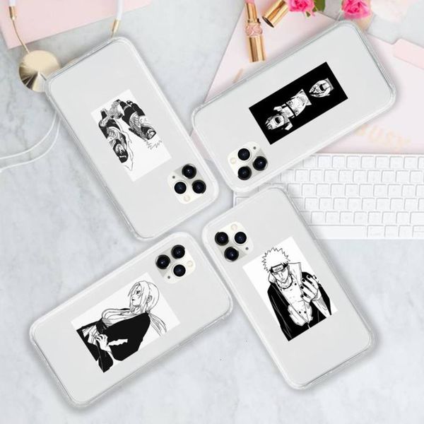 3ransparent with naruto dign, protective case, black, soft, transparent, suitable for def 5, 5s, 5c, se, 6, 6s, 7, 8, 11, 12cf1