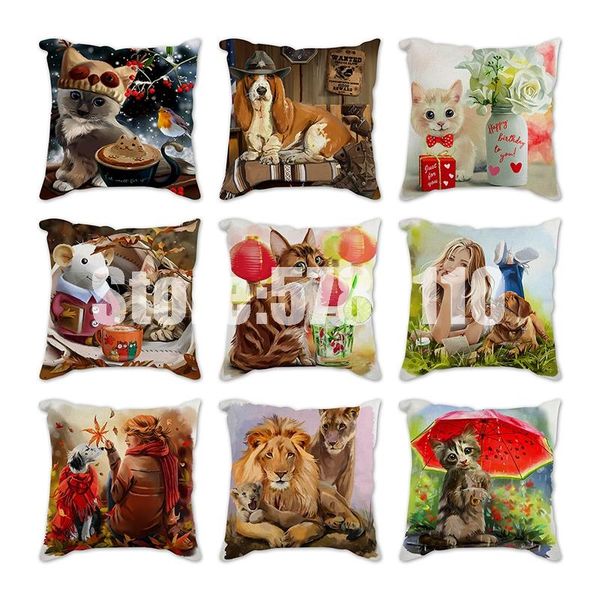 christmas cat dog lion pattern 45*45cm cushion cover polyester decorative pillowcase newyear sofa home car throw pillows covers pillow case
christmas cat dog lion pattern 45*45cm cushion cover polyester decorative pillowcase newyear sofa home car throw pillows covers pillow case