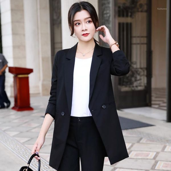 fashion 2020 autumn new suit jacket coat female korean temperament black gray clothes double-breasted coat two-piece1, White;black
fashion 2020 autumn new suit jacket coat female korean temperament black gray clothes double-breasted coat two-piece1, White;black