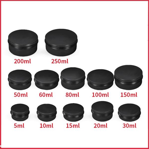 matte black aluminum containers cosmetic jars tin for lip balm cream cosmetic tea or tobacco 5ml - 250ml
matte black aluminum containers cosmetic jars tin for lip balm cream cosmetic tea or tobacco 5ml - 250ml