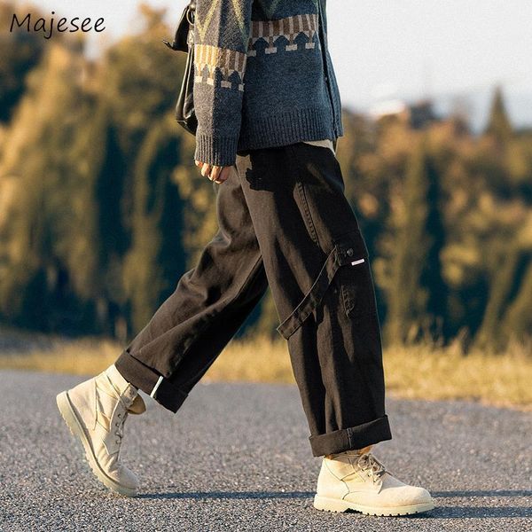 casual pants cargo loose chic plus size 3xl leisure ankle-length daily streetwear korean style harajuku all-match pockets kg-53, Black 
casual pants cargo loose chic plus size 3xl leisure ankle-length daily streetwear korean style harajuku all-match pockets kg-53, Black