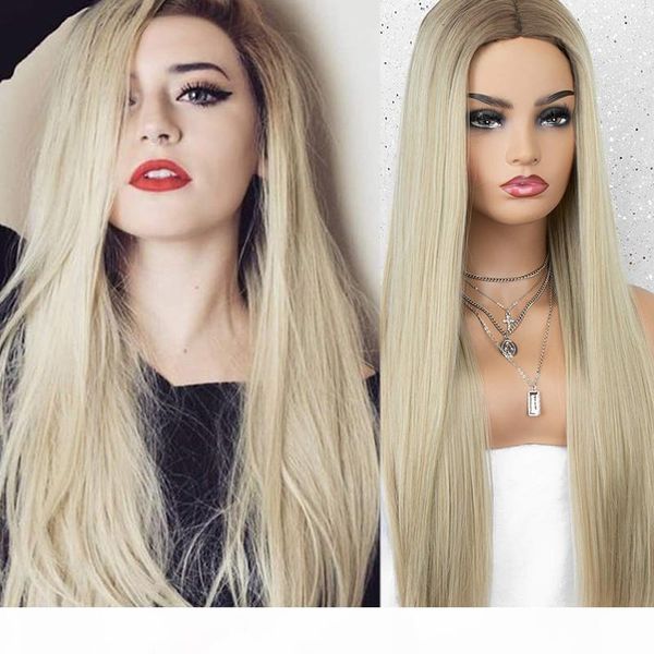 natural baby hair straight blonde ombre synthetic wigs cosplay hand tied full lace front wigs heat resistant fiber party two tone fashion, Black
natural baby hair straight blonde ombre synthetic wigs cosplay hand tied full lace front wigs heat resistant fiber party two tone fashion, Black