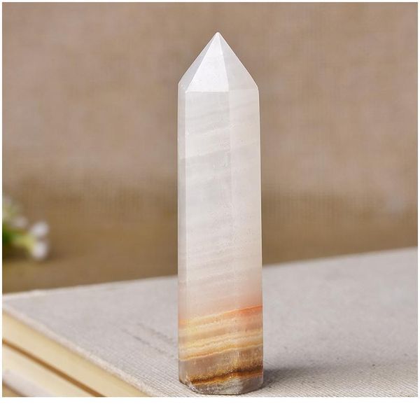 1pc natural crystal point afghan white jade healing obelisk quartz wand ornament for home decor reiki energy stone pyra qyloto, Black
1pc natural crystal point afghan white jade healing obelisk quartz wand ornament for home decor reiki energy stone pyra qyloto, Black