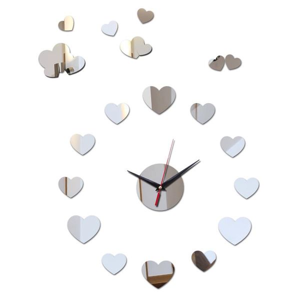 mirror acrylic diy wall clocks hearts decor home living room geometric wall stickers modern style quartz clock
mirror acrylic diy wall clocks hearts decor home living room geometric wall stickers modern style quartz clock