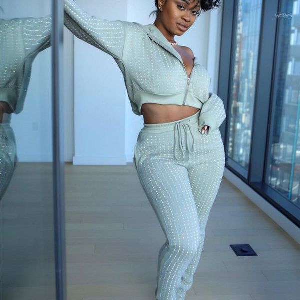 hirigin solid casual two piece sets women winter new long sleeve hooded crop and sportswear pant female tracksuit new1, Gray
hirigin solid casual two piece sets women winter new long sleeve hooded crop and sportswear pant female tracksuit new1, Gray