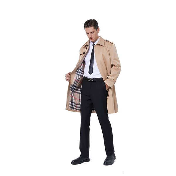 new autumn winter double breasted knee length middle-aged and young men's british slim coat korean windbreaker man, Tan;black
new autumn winter double breasted knee length middle-aged and young men's british slim coat korean windbreaker man, Tan;black