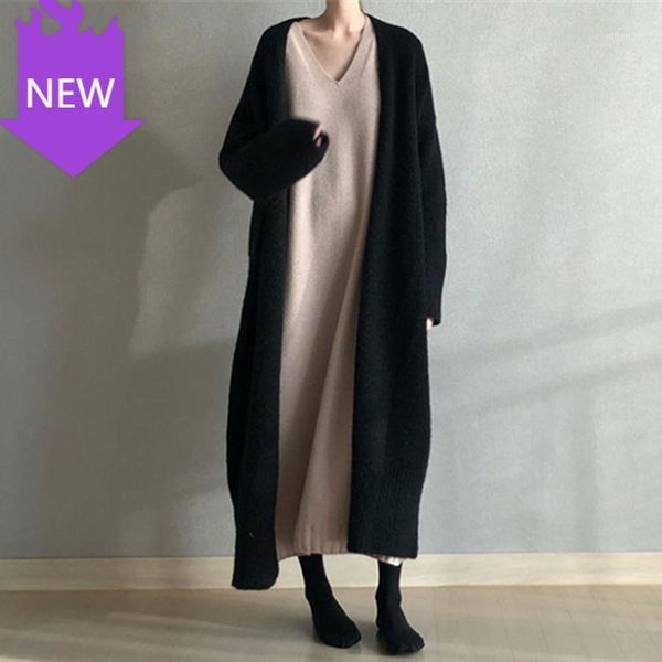 korean style fashionable minimalist solid color casual long cardigans new 2020 autumn winter women's sweaters1, White
korean style fashionable minimalist solid color casual long cardigans new 2020 autumn winter women's sweaters1, White