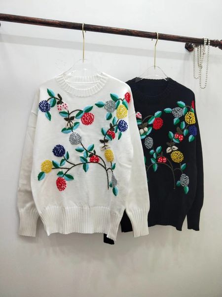 2019 milan runway sweater o neck long sleeve women's sweater high end jacquard pullover women designer sweater 10.22-1, White;black
2019 milan runway sweater o neck long sleeve women's sweater high end jacquard pullover women designer sweater 10.22-1, White;black