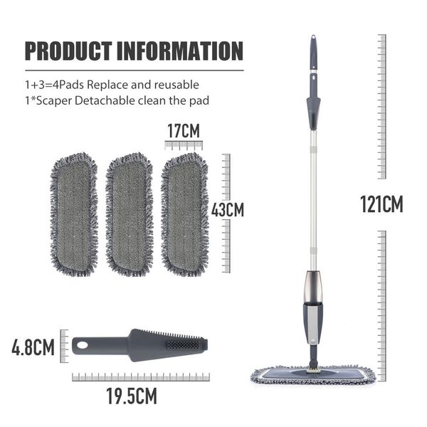 microfiber spray mop floor stainless steel handle with repalcement polyester microfiber pad for kitchen bedroom floor cleaning bbyeux
microfiber spray mop floor stainless steel handle with repalcement polyester microfiber pad for kitchen bedroom floor cleaning bbyeux
