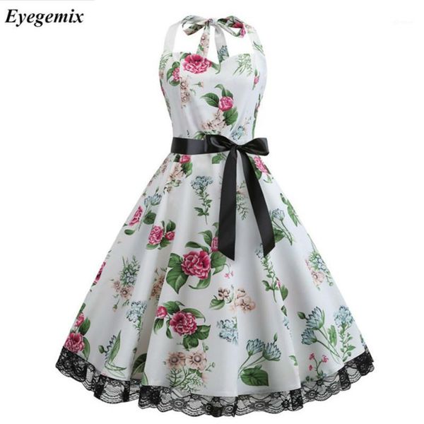 lace patchwork halter dress women summer floral print vintage dresses pinup robe elegant party midi dress plus size vestido1, Black;gray
lace patchwork halter dress women summer floral print vintage dresses pinup robe elegant party midi dress plus size vestido1, Black;gray