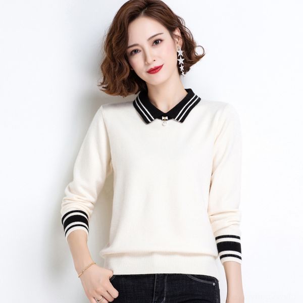 2020 new women's sweater thin early autumn foreign style autumn winter korean knitwear knitwear doll sweater version baby collar bottom, White;black
2020 new women's sweater thin early autumn foreign style autumn winter korean knitwear knitwear doll sweater version baby collar bottom, White;black