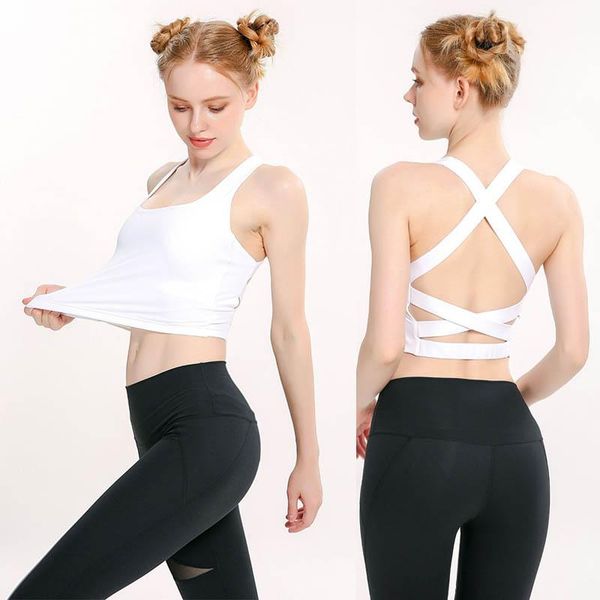 gym clothing 2021 women workout underwear sports for push up cross back yoga jogging training padded bra crop female sportswear, White;black
gym clothing 2021 women workout underwear sports for push up cross back yoga jogging training padded bra crop female sportswear, White;black