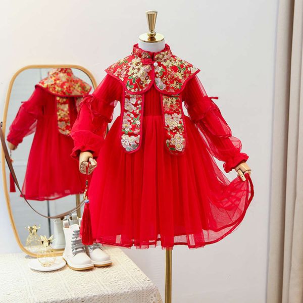 children's autumn new winter knitting 2020 mh stitching woolen girls' princs drs, Red;yellow
children's autumn new winter knitting 2020 mh stitching woolen girls' princs drs, Red;yellow
