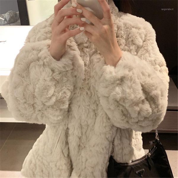 2020 winter new korean fashion female rex fur coat thickened lamb fur coat parka women faux jacket lantern sleeves1, Black
2020 winter new korean fashion female rex fur coat thickened lamb fur coat parka women faux jacket lantern sleeves1, Black