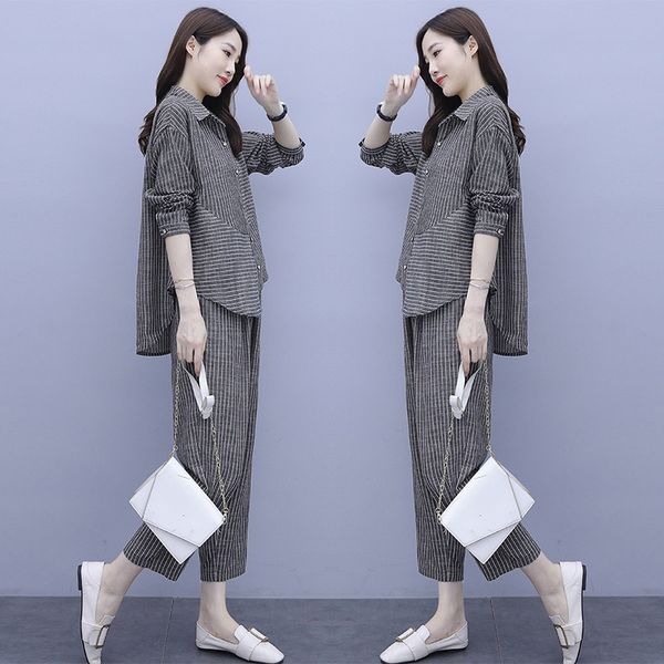 yjur5 2020 осень новый стиль богини костюм trouserswomen-х и брюки корейский костюм вертикальные полосы случайные двухсекционный стиль модно, Gray
yjur5 2020 осень новый стиль богини костюм trouserswomen-х и брюки корейский костюм вертикальные полосы случайные двухсекционный стиль модно, Gray