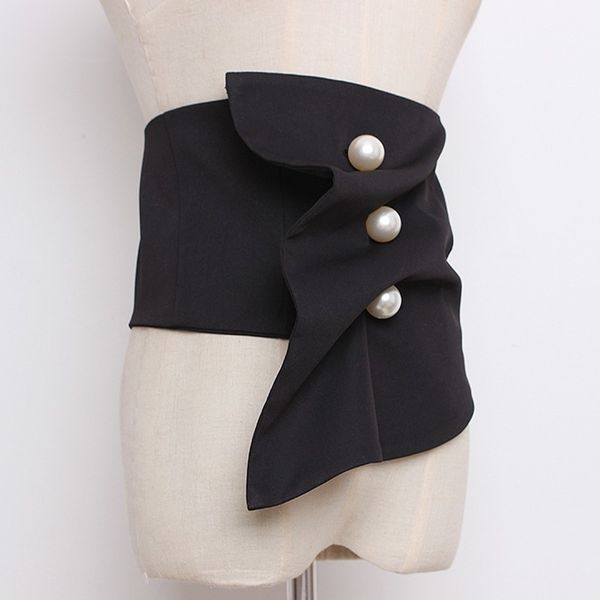 twotwinstyle high waist irregular for women plaid ruched pearls belt cummerbunds vintage accessories spring fashion tide y200501, Black;brown
twotwinstyle high waist irregular for women plaid ruched pearls belt cummerbunds vintage accessories spring fashion tide y200501, Black;brown