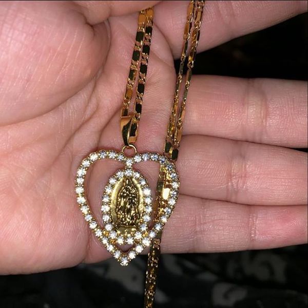 new 4 style gold crystal rhinestone virgin mary necklace women men religious prayer necklaces & pendants fashion church jewelry, Silver
new 4 style gold crystal rhinestone virgin mary necklace women men religious prayer necklaces & pendants fashion church jewelry, Silver