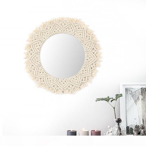feather macrame hand-woven simple home hang - up living room wall hanging decorations decorative mirror wall tapestry serape
feather macrame hand-woven simple home hang - up living room wall hanging decorations decorative mirror wall tapestry serape