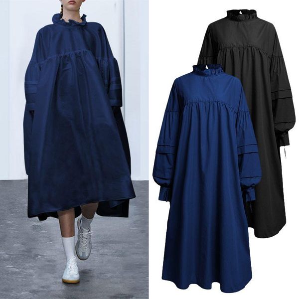 5xl female solid dresses kaftan baggy women latern sleeve sundress vintage autumn dress vonda fashion party long vestidos robe7, Black;gray
5xl female solid dresses kaftan baggy women latern sleeve sundress vintage autumn dress vonda fashion party long vestidos robe7, Black;gray
